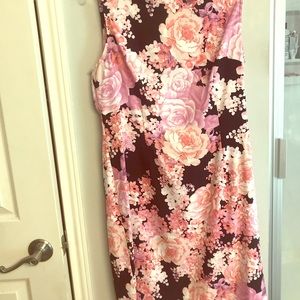 Sleeveless knee length floral dress